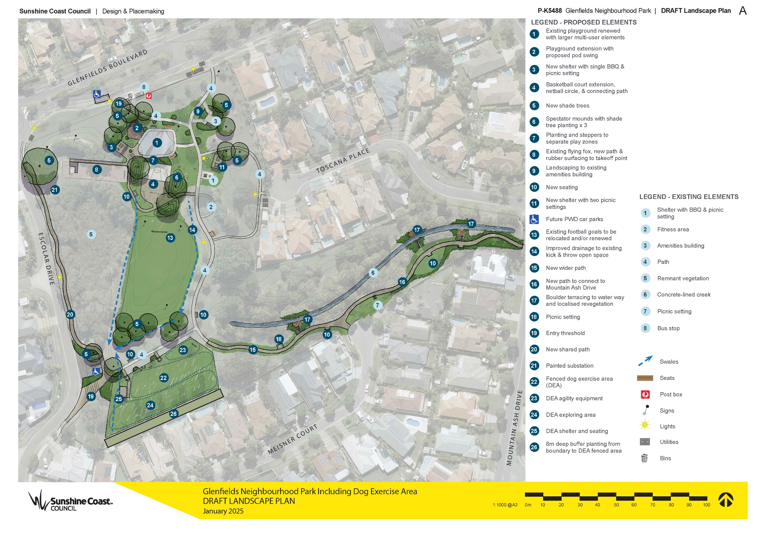 Image showing the details of the layout and design of the draft landscape plan