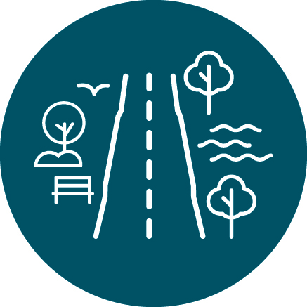 Roads accessible at high tides