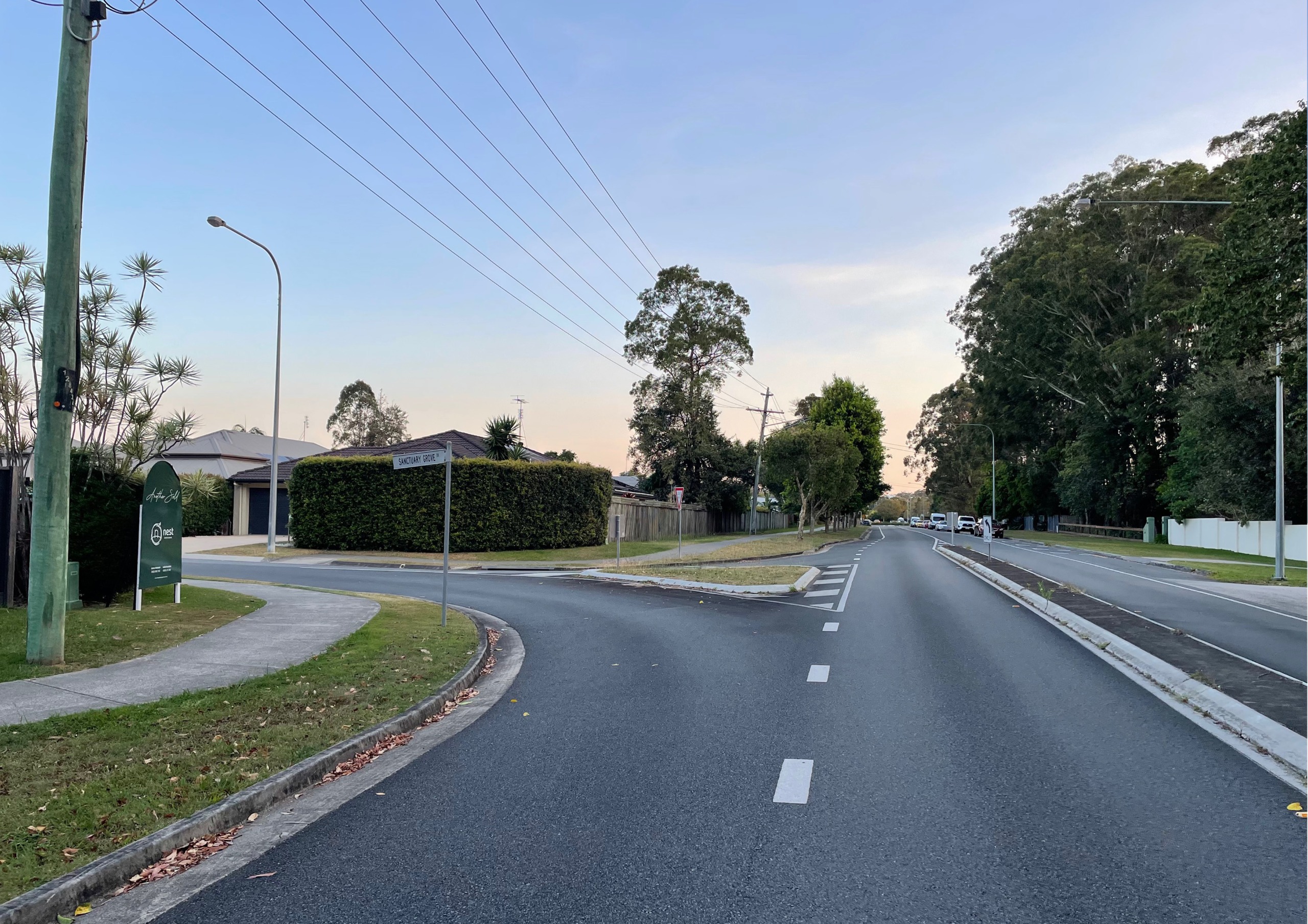 Before: This is a colour photo showing Stringybark Road as it is now.
