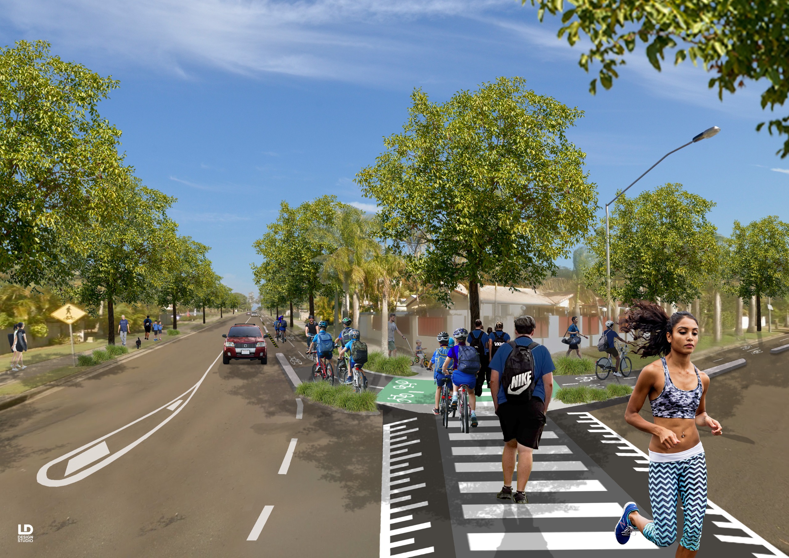 After: Proposed south west view of Molakai Dr and Lady Musgrave Dr, Mountain Creek