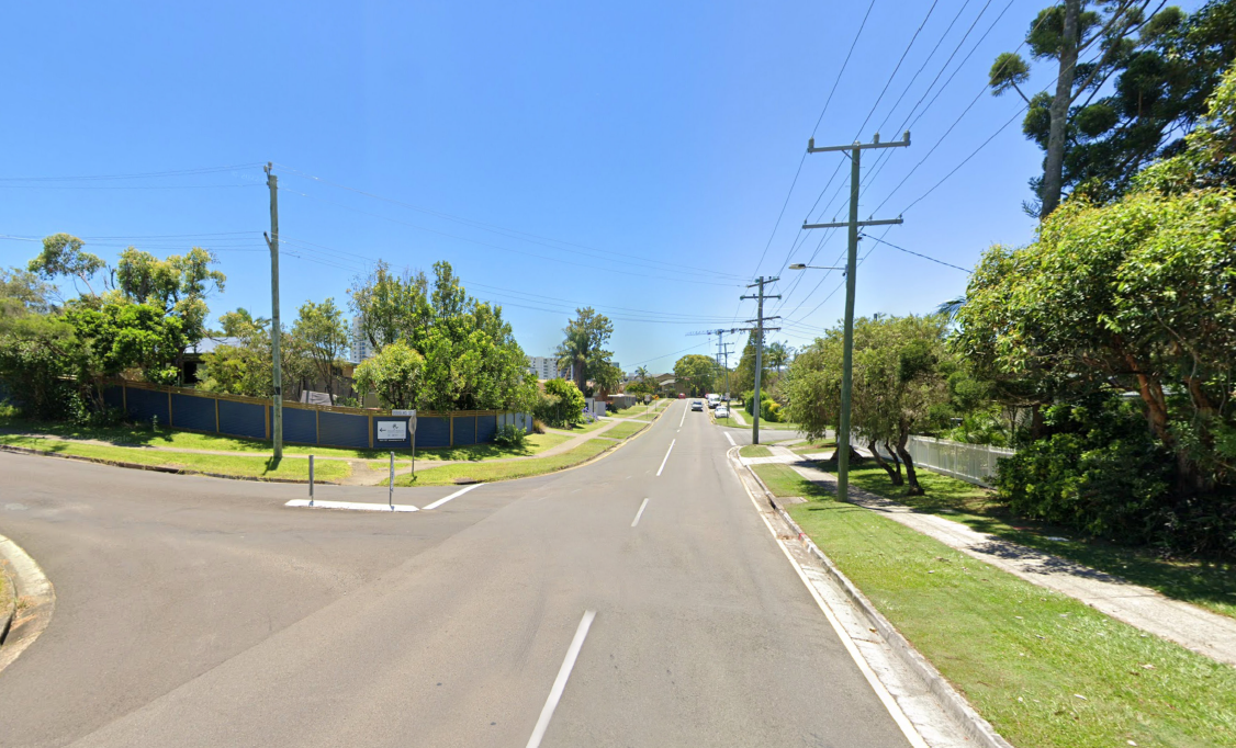 Before: Existing view east on Goonawarra Drive and Douglas Street, Mooloolaba