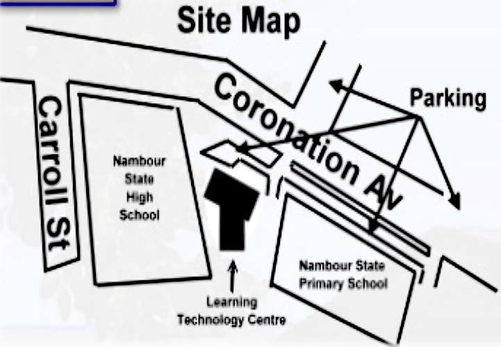 Nambour Stage College Learning and Technology Centre site map